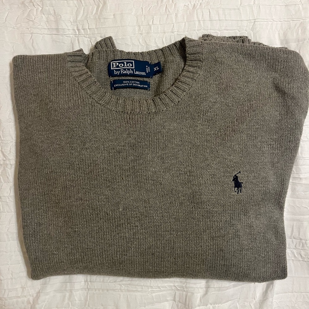 Men’s Cotton Crewneck Polo Ralph Lauren Sweater
